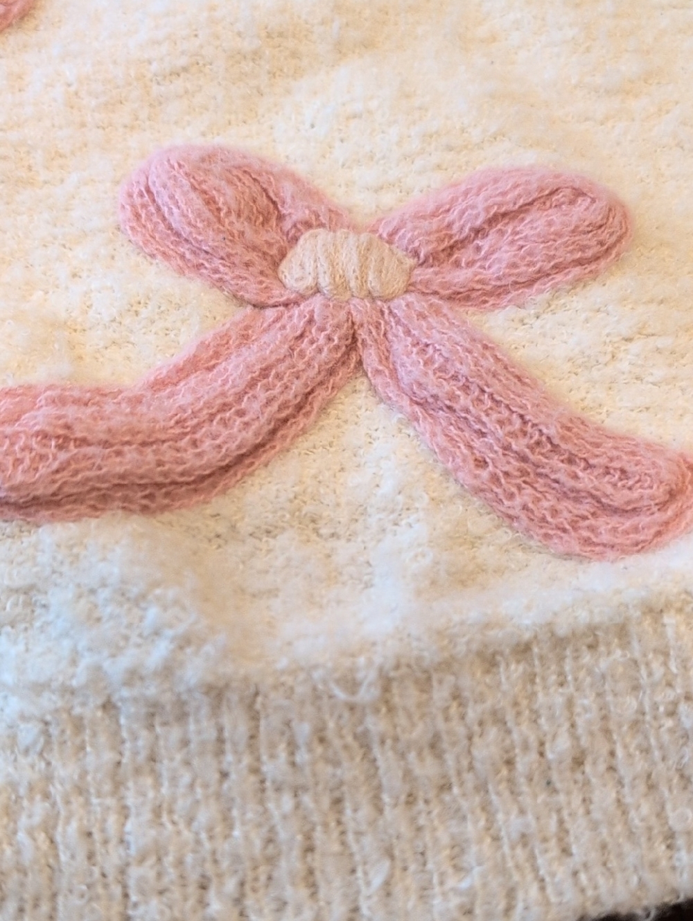 Altar'd State Fuzzy Bow 3D Sweater - Picture 3 of 6